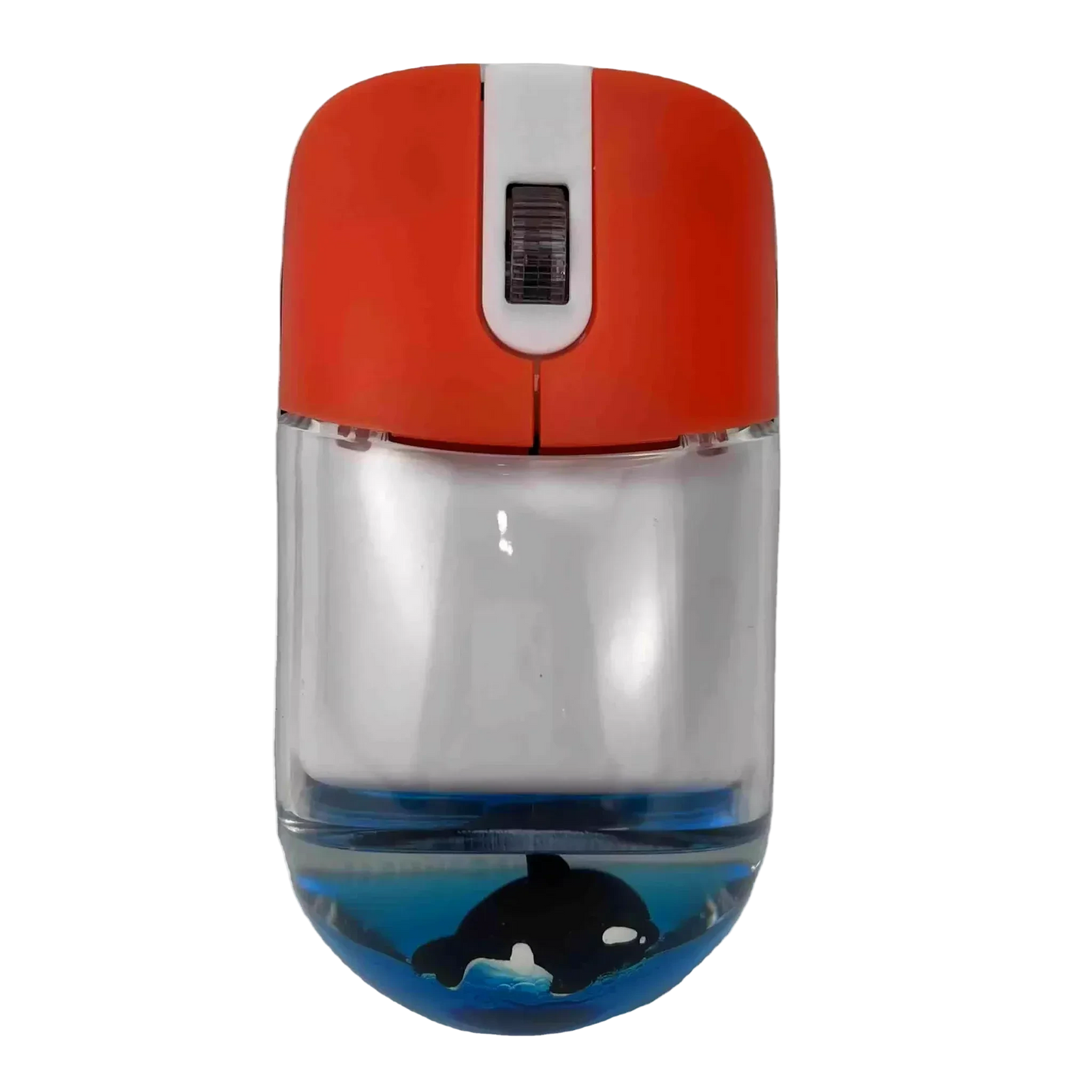 Frutiger Aero Aqua Mouse - Helvetica Aqua Liquid Wireless Optical Computer Mouse with Floating Whale