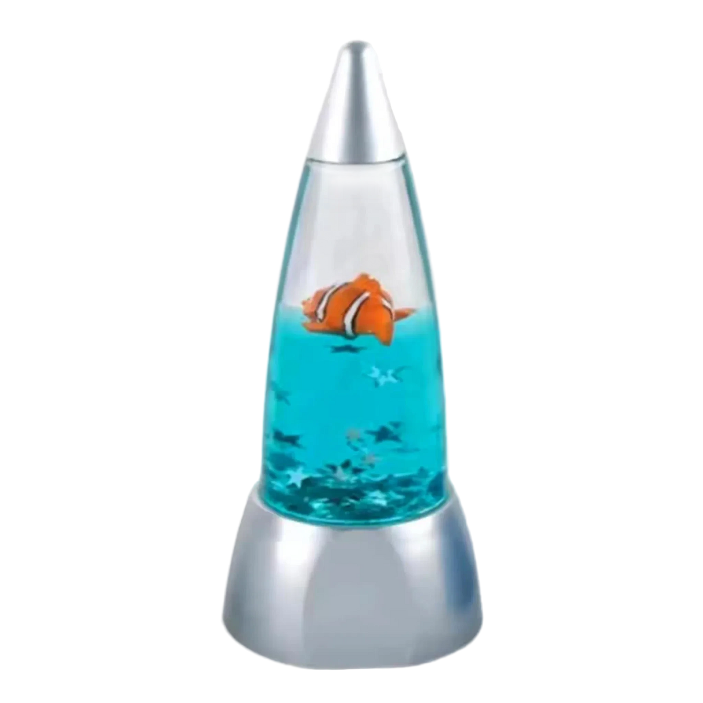Frutiger Aero Lava Lamp with Liquid and Floating Clownfish