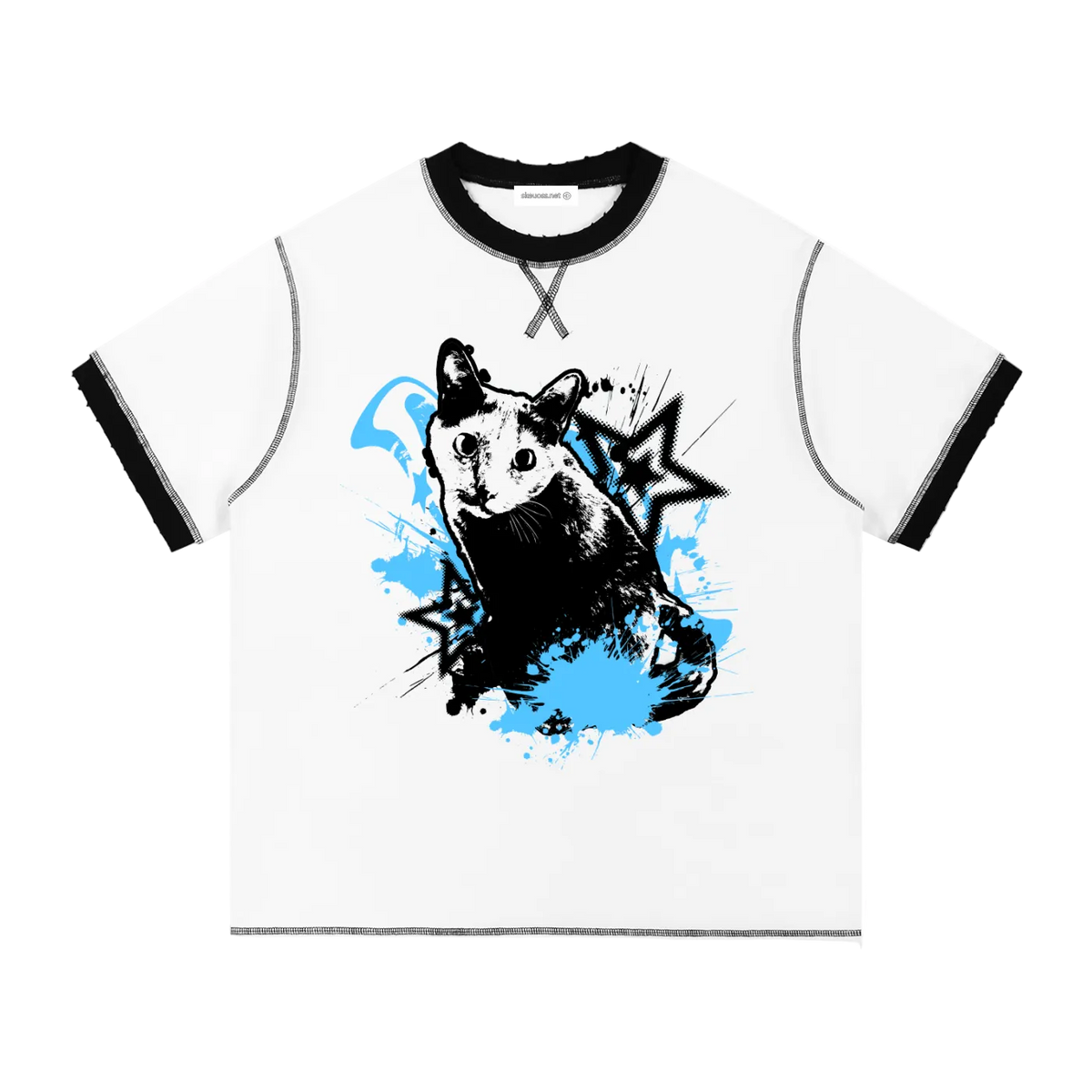 Frutiger Cat T-Shirt - Blue