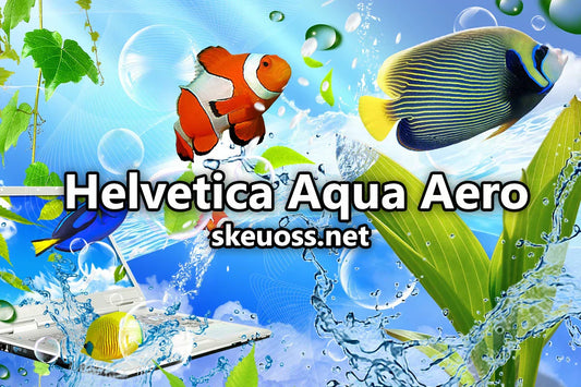 Helvetica Aqua Aero Aesthetic