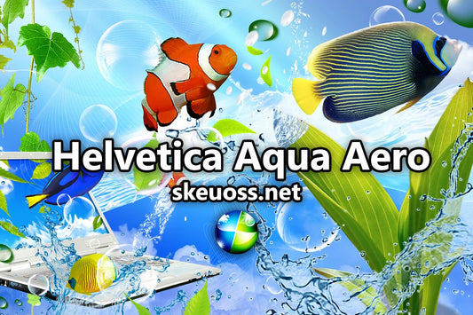 Helvetica Aqua Aero Aesthetic