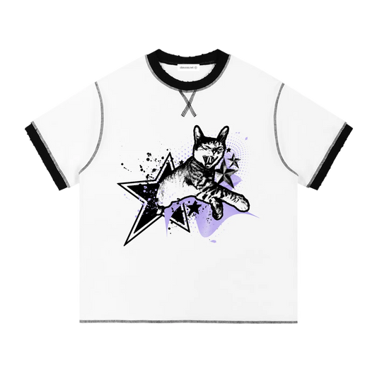 Frutiger Cat T-Shirt - Purple