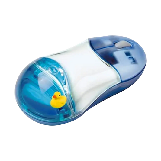 Frutiger Aero Aqua Mouse - Helvetica Aqua Liquid Computer Mouse with Floating Duck