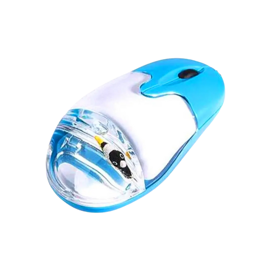 Frutiger Aero Aqua Mouse - Helvetica Aqua Liquid Computer Mouse with Floating Fish