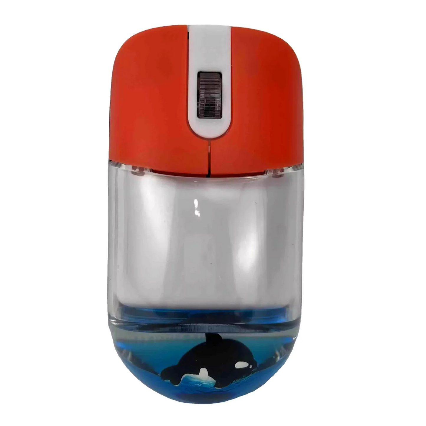Frutiger Aero Aqua Mouse - Helvetica Aqua Liquid Wireless Optical Computer Mouse with Floating Whale