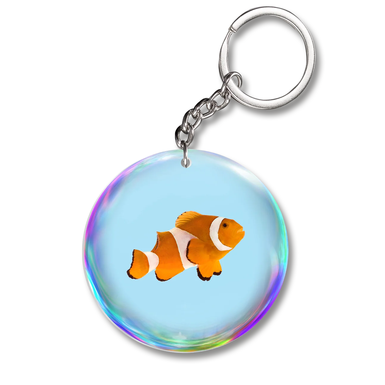 Frutiger Aero Keychain - Clownfish Bubble