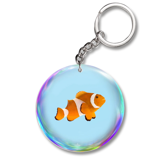 Frutiger Aero Keychain - Clownfish Bubble