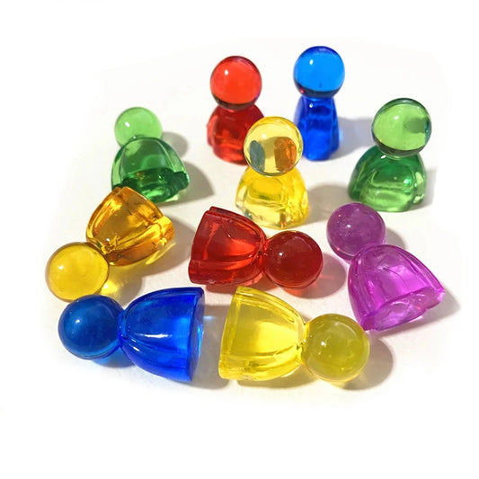 Frutiger Aero MSN Messenger Pieces - Translucent Colorful Small Figurines - 10 pcs
