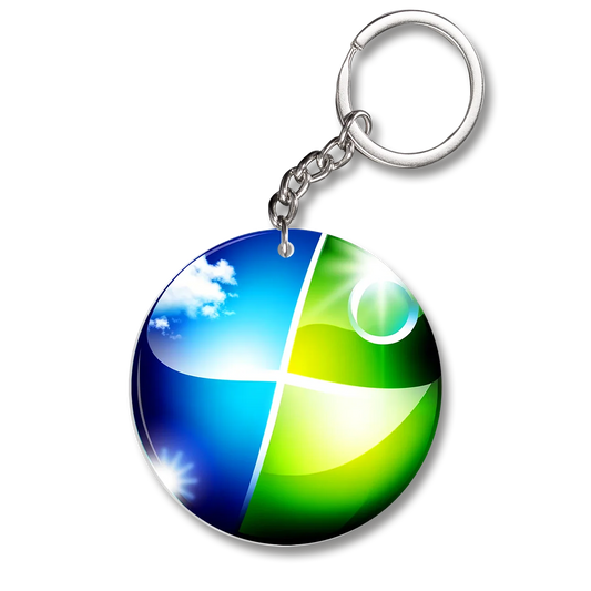 Frutiger Aero Keychain - Skeuoss Logo