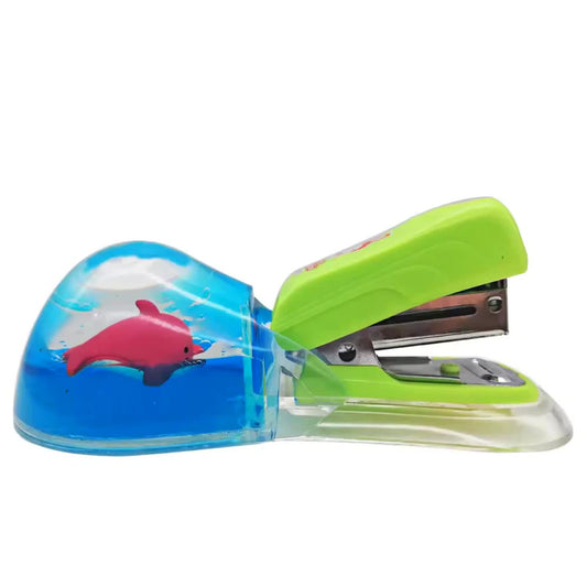 Frutiger Aero Stapler - Helvetica Aqua Aero Office Accessory with Liquid Bubble Design