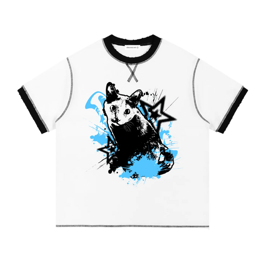 Frutiger Cat T-Shirt - Blue