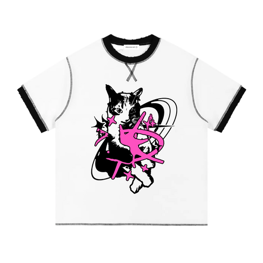 Frutiger Cat T-Shirt - Pink