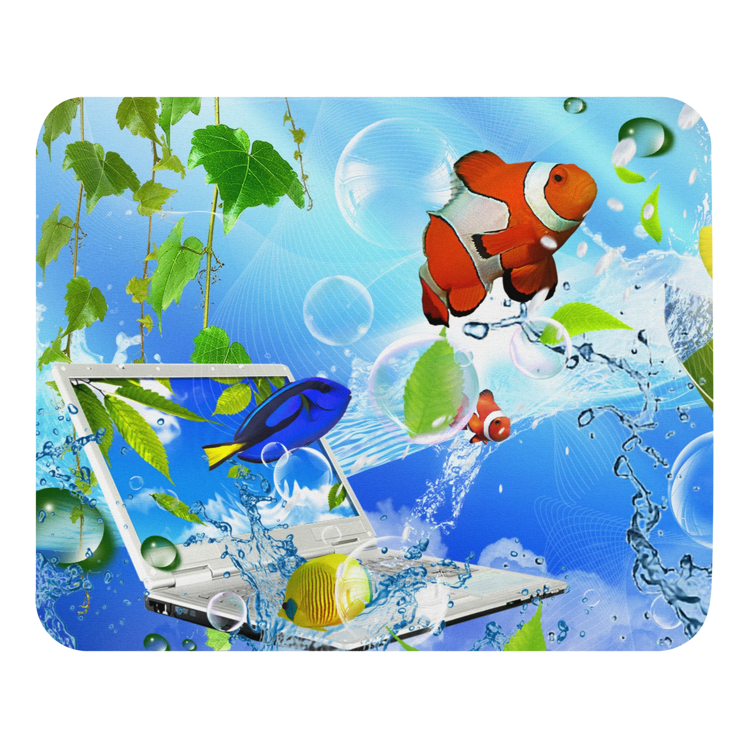 Frutiger Aero nostalgic office mouse pad merchandise computer accessories