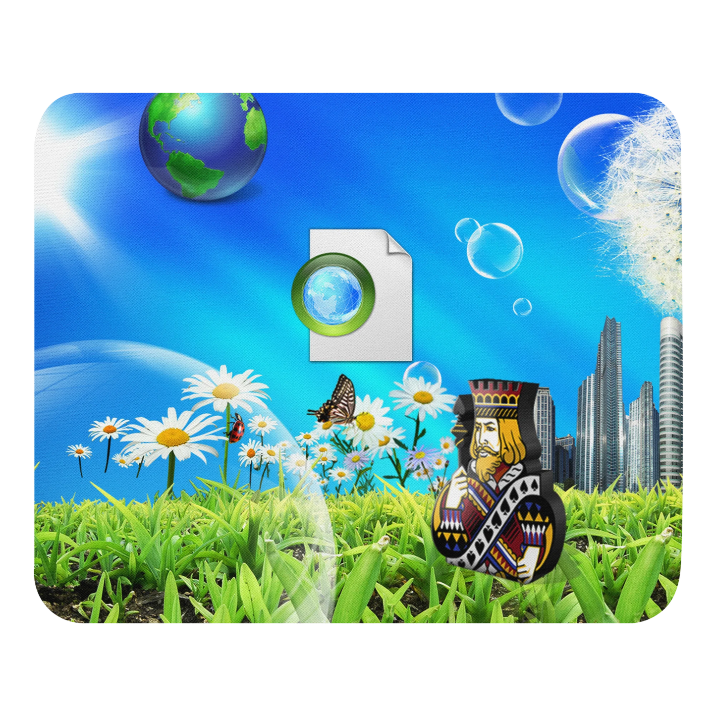 Frutiger Aero nostalgic office mouse pad merchandise computer accessories