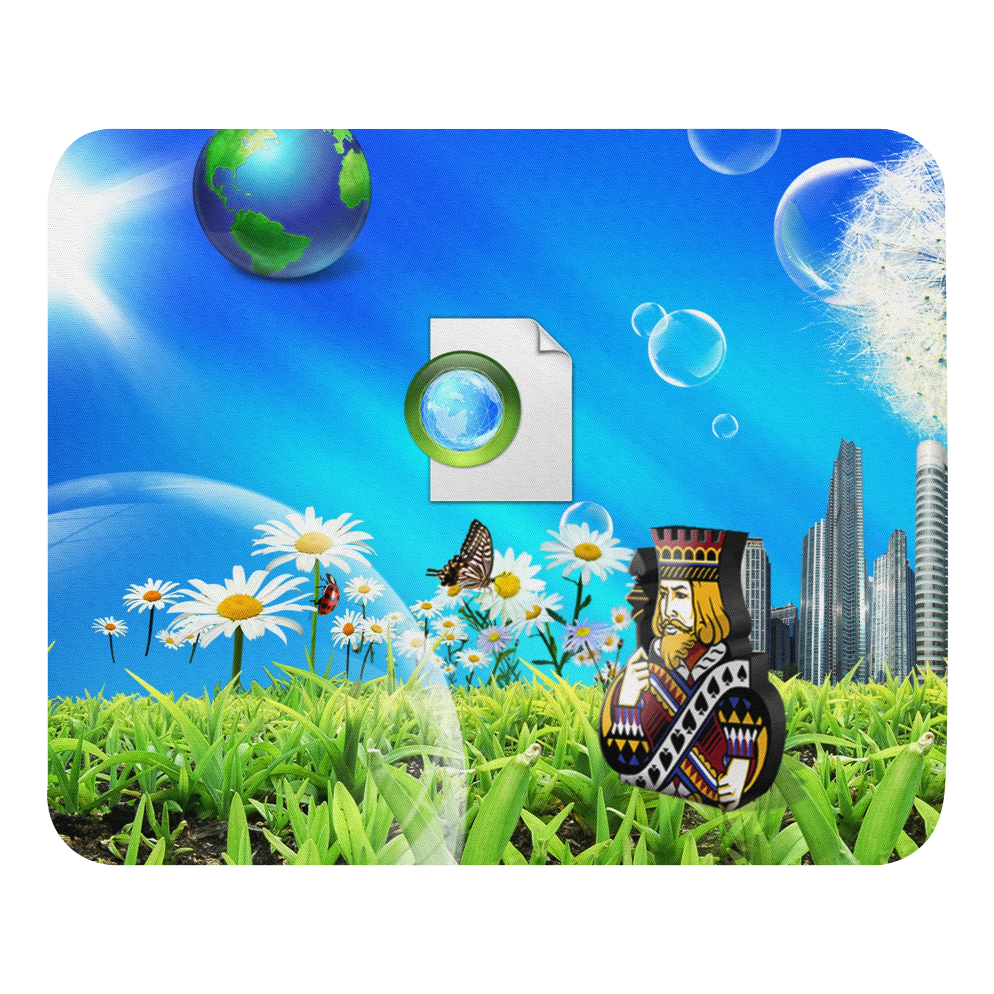 Frutiger Aero nostalgic office mouse pad merchandise computer accessories