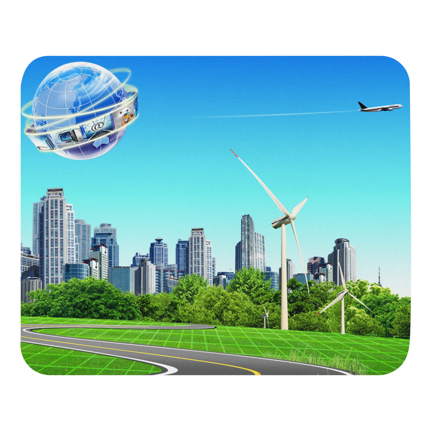 Frutiger Aero nostalgic office mouse pad merchandise computer accessories