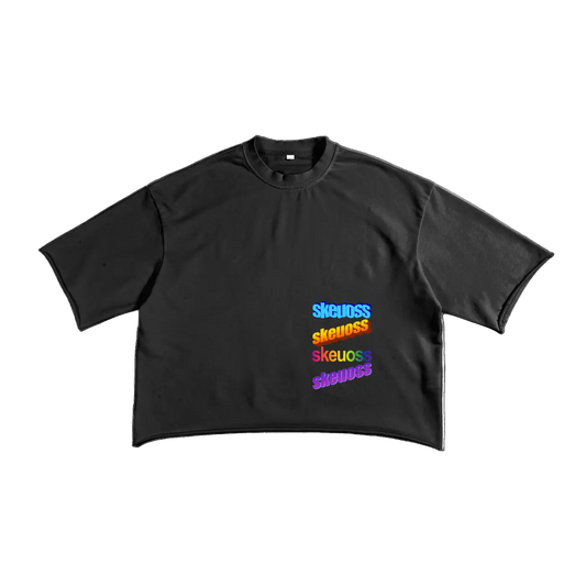 Word Art Raw Edge T-Shirt